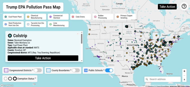 Trump EPA Pollution Pass Map